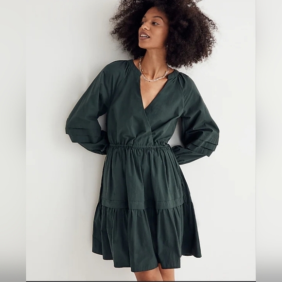 Madewell Dresses & Skirts - ❤️ MADEWELL CRINKLE POPLIN WRAP MINI DRESS, XXS